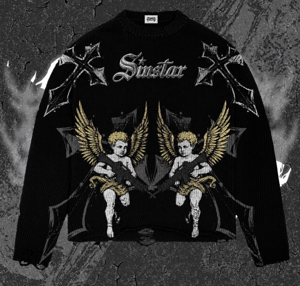“Blessed” knitted sweater
