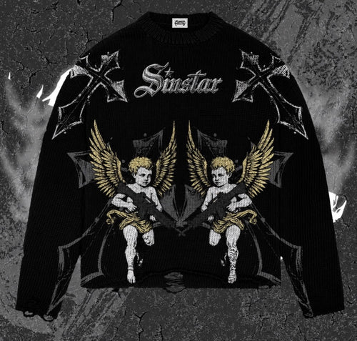 “Blessed” knitted sweater